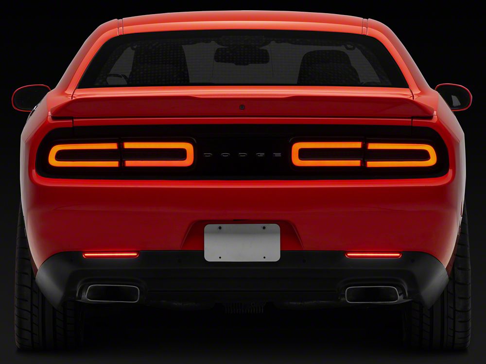 Raxiom Axial Series LED Rear Bumper Reflector Lamps; Smoked (15-23 Challenger)