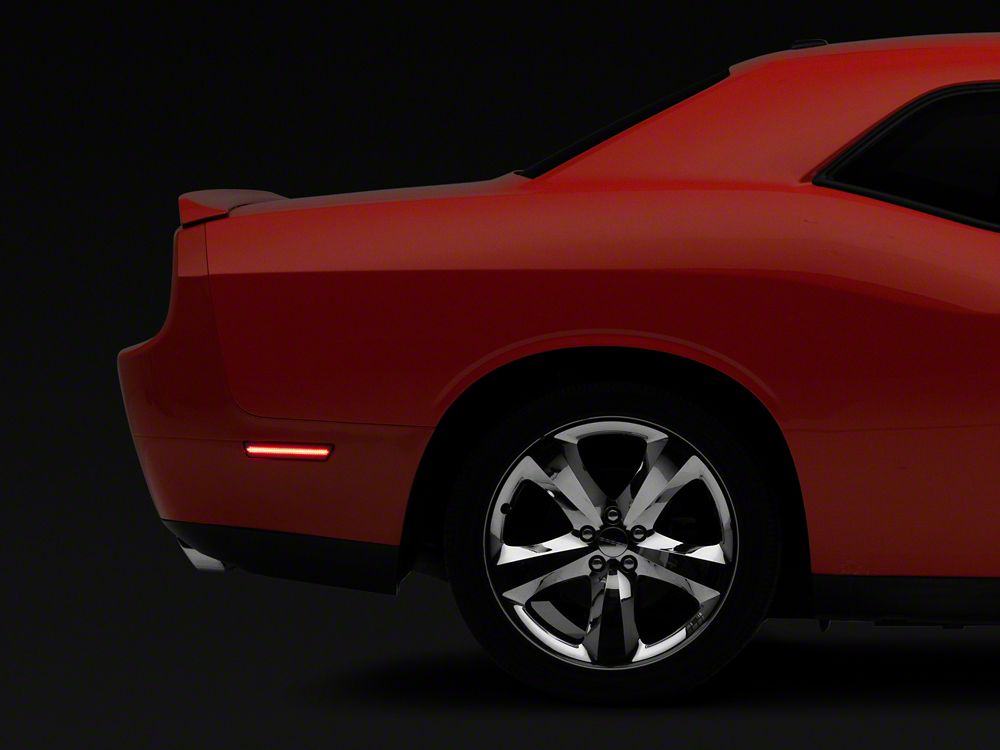 Raxiom Axial Series LED Rear Side Marker Lights; Smoked (08-14 Challenger)