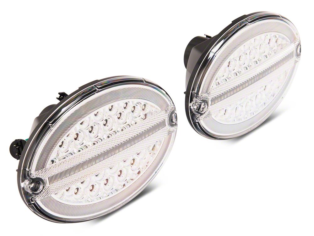 Raxiom Axial Series LED Tail Lights; Chrome Housing; Clear Lens (97-04 Corvette C5)