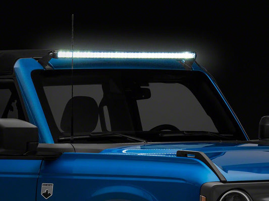 Raxiom Axial Series 40-Inch 240w White/Amber Combo LED Light Bar with Windshield Mounting Brackets (21-25 Bronco)