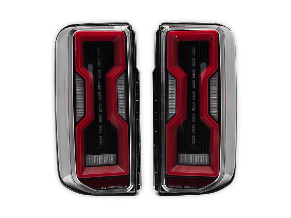 Raxiom Axial Series LED Tail Lights; Black Housing; Clear Lens (21-25 Bronco w/ Factory Halogen Tail Lights)