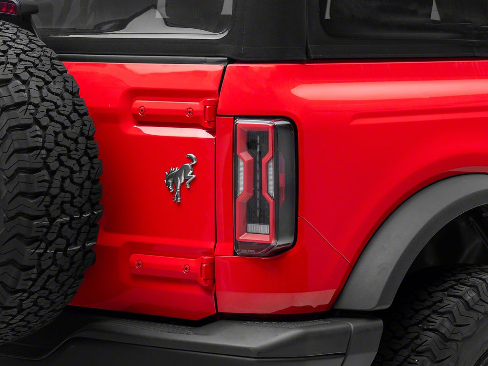 Raxiom Axial Series LED Tail Lights; Black Housing; Clear Lens (21-25 Bronco w/ Factory Halogen Tail Lights)