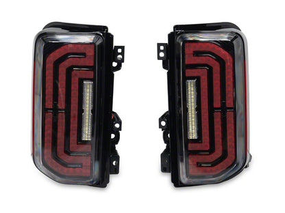 Raxiom LED Tail Lights; Black Housing; Clear Lens (21-25 Bronco w/ Factory Halogen Tail Lights)