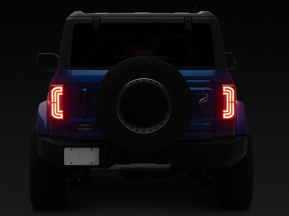 Raxiom LED Tail Lights; Black Housing; Clear Lens (21-25 Bronco w/ Factory Halogen Tail Lights)