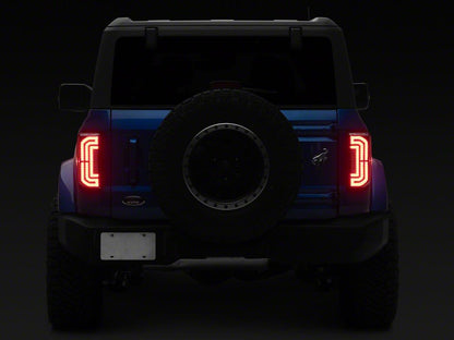 Raxiom LED Tail Lights; Black Housing; Clear Lens (21-25 Bronco w/ Factory Halogen Tail Lights)