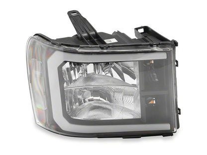 Raxiom LED Bar Headlight; Chrome Housing; Clear Lens (07-14 Sierra 2500 HD)