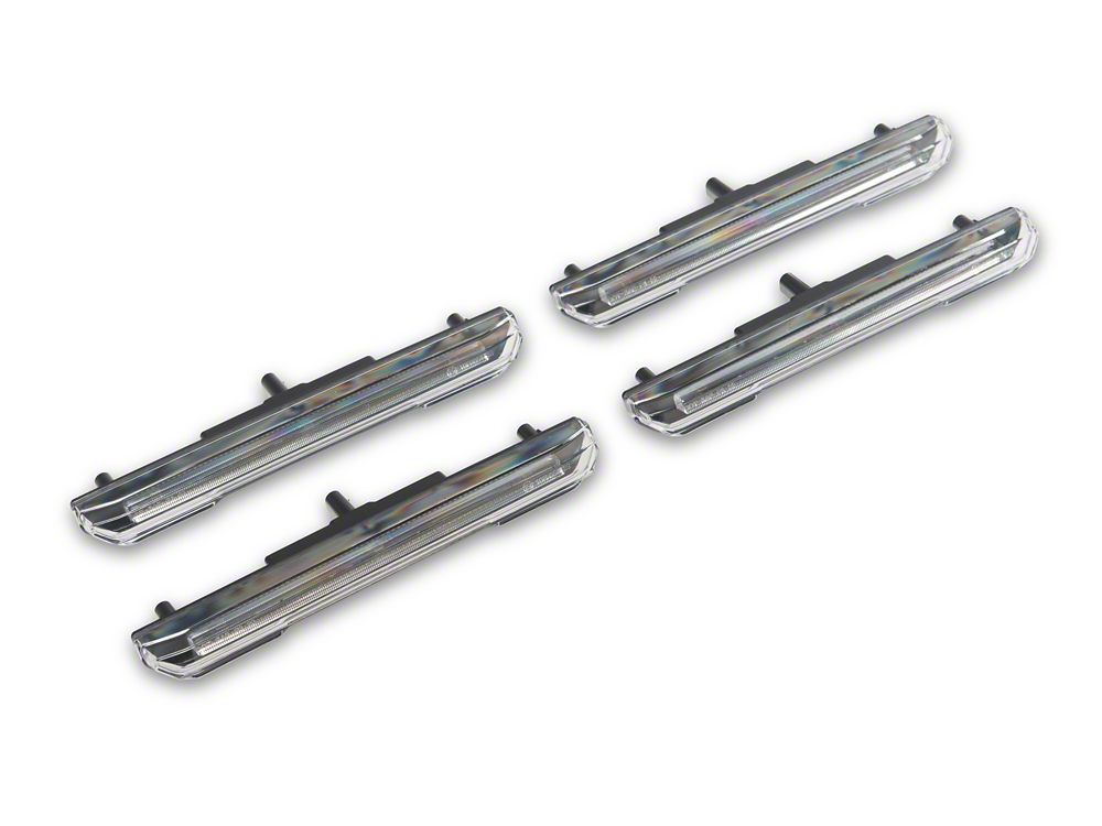 Raxiom V2 LED Side Markers; Clear Lens; White LED (20-26 Sierra 2500 HD)