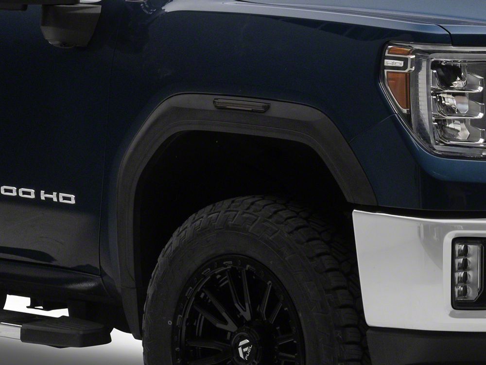 Raxiom V2 LED Side Markers; Smoked Lens; Amber LED (20-26 Sierra 2500 HD)