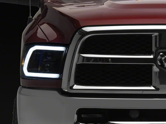 Raxiom LED Halo Surround Headlights; Black Housing; Clear Lens (10-18 RAM 2500)
