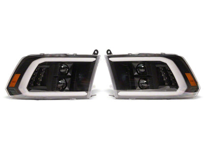 Raxiom LED Halo Surround Headlights; Black Housing; Clear Lens (10-18 RAM 2500)