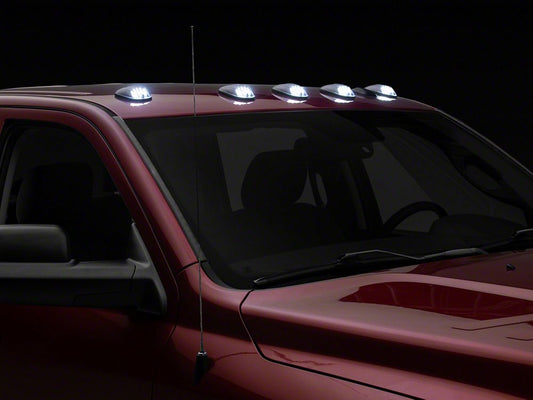 Raxiom Axial Series LED Cab Roof Clearance Lighting; White; Clear Lens (03-18 RAM 2500 w/ Factory Clearance Lights)