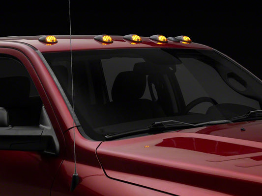 Raxiom Axial Series LED Cab Roof Clearance Lighting; Amber; Smoked Lens (03-18 RAM 2500 w/ Factory Clearance Lights)