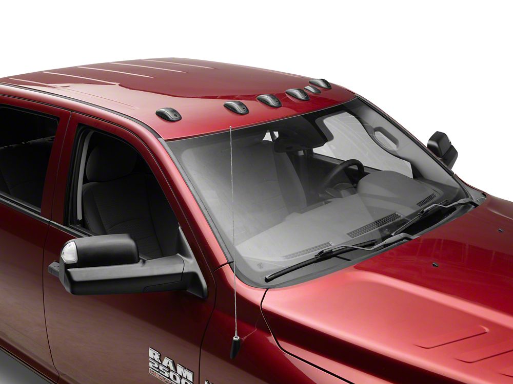 Raxiom Axial Series LED Cab Roof Clearance Lighting; Amber; Smoked Lens (03-18 RAM 2500 w/ Factory Clearance Lights)