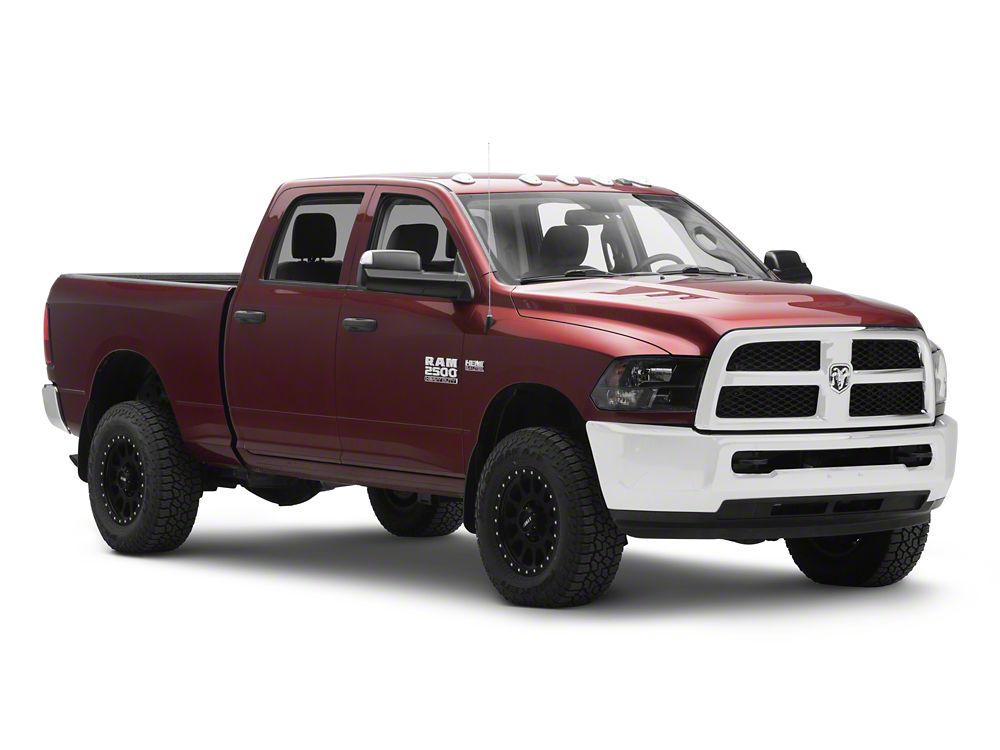 Raxiom Axial Series Euro Style Headlights with Dual Bulb; Black Housing; Clear Lens (10-18 RAM 2500 w/ Factory Halogen Non-Projector Headlights)