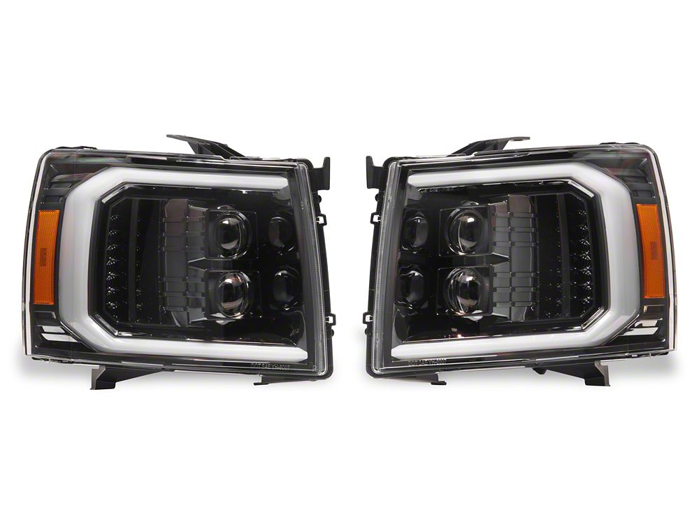 Raxiom LED Halo Surround Headlights; Black Housing; Clear Lens (07-14 Silverado 2500 HD)