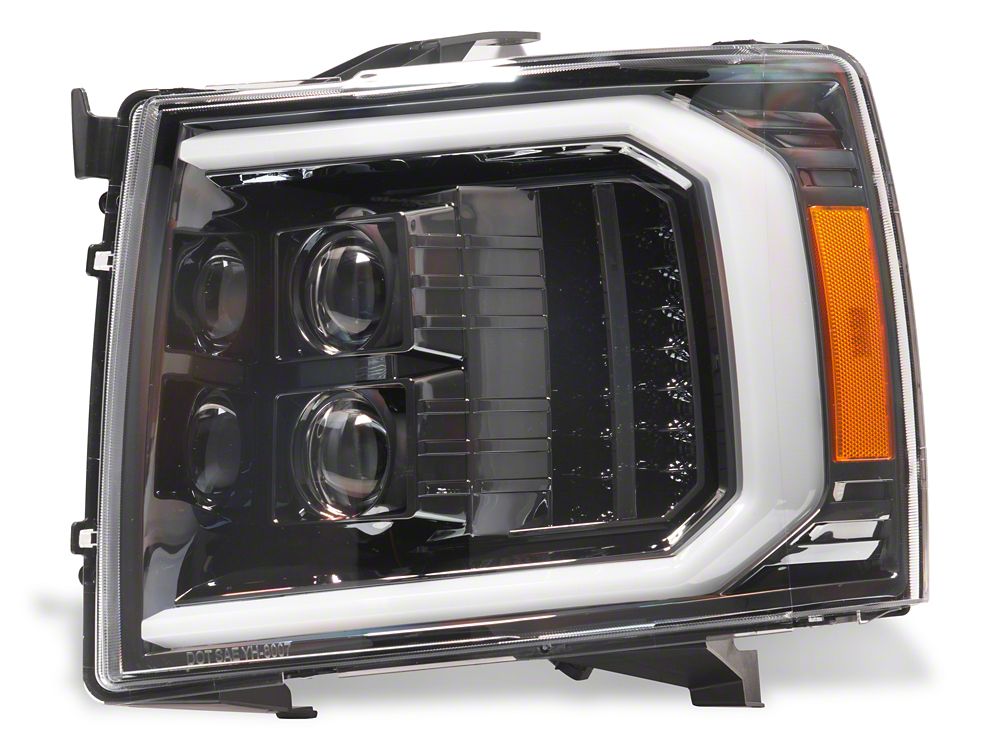 Raxiom LED Halo Surround Headlights; Black Housing; Clear Lens (07-14 Silverado 2500 HD)