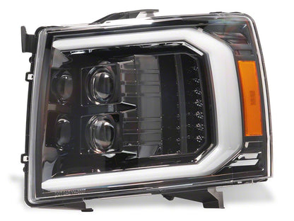 Raxiom LED Halo Surround Headlights; Black Housing; Clear Lens (07-14 Silverado 2500 HD)