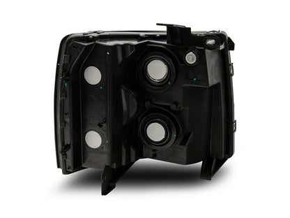 Raxiom Axial Series OEM Style Replacement Headlights; Chrome Housing; Smoked Lens (07-14 Silverado 2500 HD)