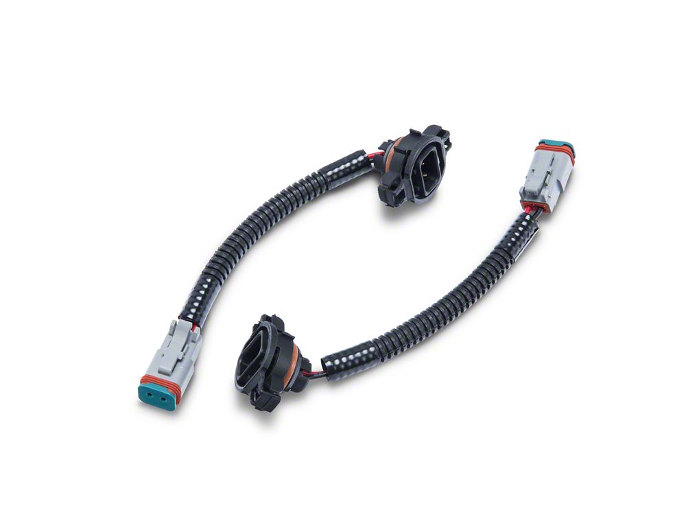 Raxiom Axial Series H16 to Deutsch Fog Light Wire Harness Adapter Set (10-18 Jeep Wrangler JK)
