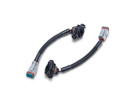 Raxiom Axial Series H16 to Deutsch Fog Light Wire Harness Adapter Set (10-18 Jeep Wrangler JK)