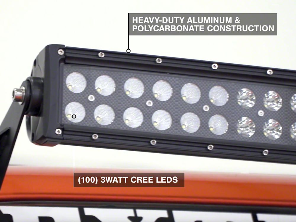 Raxiom 50-Inch Straight Dual Row LED Light Bar; Flood/Spot Combo Beam (07-18 Jeep Wrangler JK)