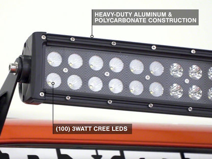 Raxiom 50-Inch Straight Dual Row LED Light Bar; Flood/Spot Combo Beam (07-18 Jeep Wrangler JK)