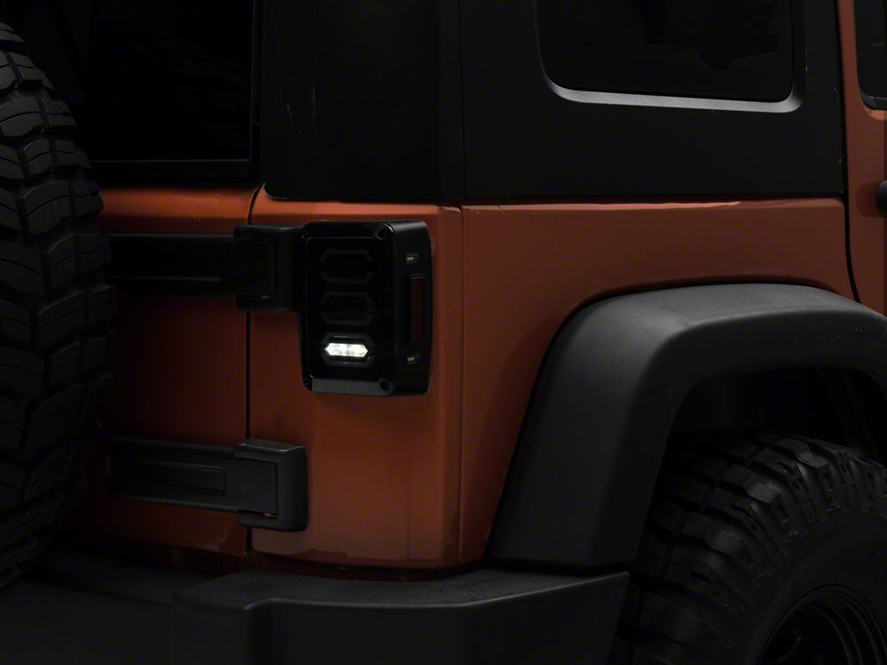 Raxiom LED Tail Lights; Black Housing; Smoked Lens (07-18 Jeep Wrangler JK)