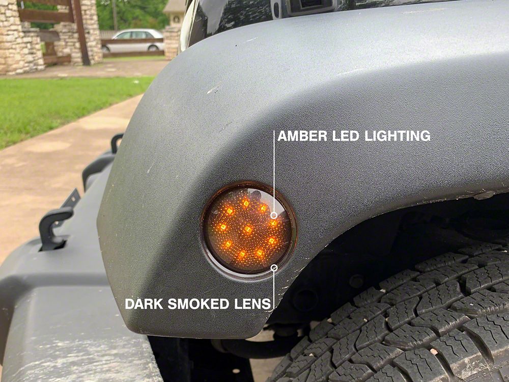 Raxiom LED Side Marker Lights; Smoked (07-18 Jeep Wrangler JK)