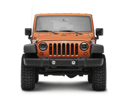 Raxiom Axial Series LED Headlights; Black Housing; Clear Lens (97-18 Jeep Wrangler TJ & JK)