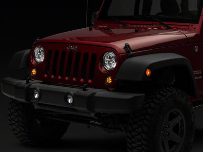Raxiom Axial Series LED Amber Turn Signals; Smoked (07-18 Jeep Wrangler JK)