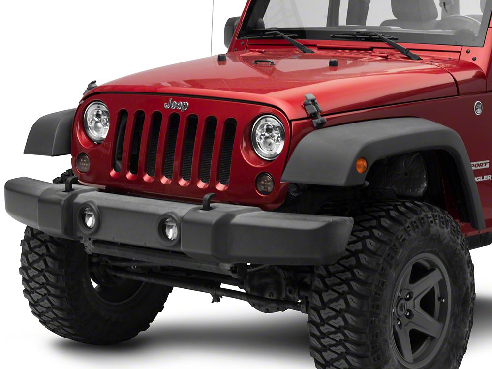 Raxiom Axial Series LED Amber Turn Signals; Smoked (07-18 Jeep Wrangler JK)