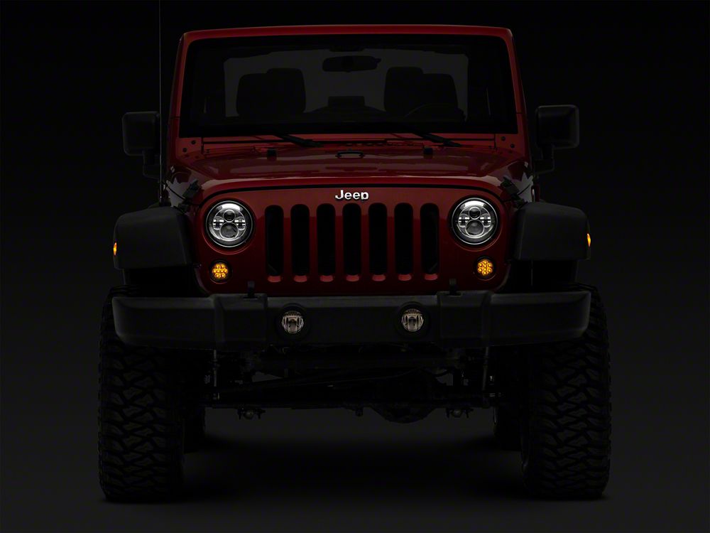 Raxiom Axial Series LED Amber Turn Signals; Smoked (07-18 Jeep Wrangler JK)