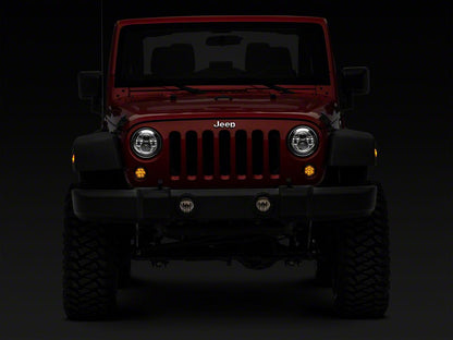 Raxiom Axial Series LED Amber Turn Signals; Smoked (07-18 Jeep Wrangler JK)