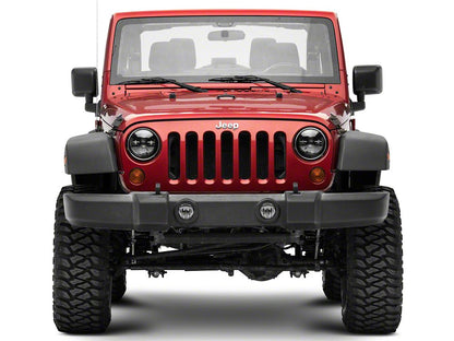 Raxiom Axial Series LED Daymaker Headlights; Black Housing; Clear Lens (97-18 Jeep Wrangler TJ & JK)