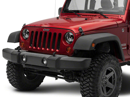Raxiom Axial Series LED Daymaker Headlights; Black Housing; Clear Lens (97-18 Jeep Wrangler TJ & JK)
