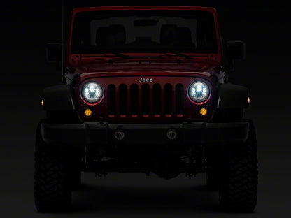 Raxiom Axial Series LED Daymaker Headlights; Chrome Housing; Clear Lens (97-18 Jeep Wrangler TJ & JK)
