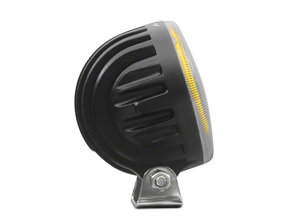 Raxiom Axial Series 3-Inch 4-LED Yellow Beam Round Light; Flood Beam (Universal; Some Adaptation May Be Required)