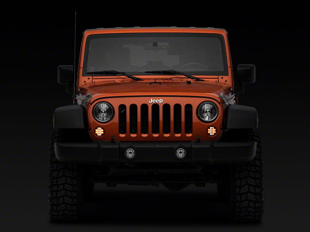 Raxiom Axial Series LED Front Turn Signals; Smoked (07-18 Jeep Wrangler JK)