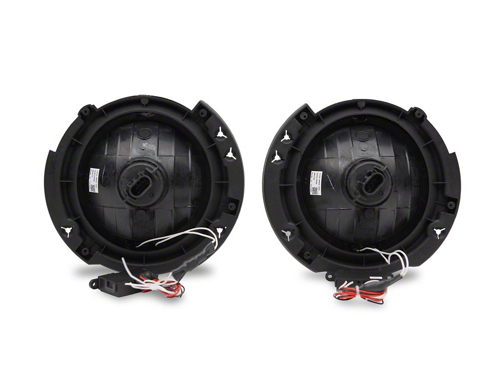 Raxiom LED Halo Headlights; Chrome Housing; Clear Lens (07-18 Jeep Wrangler JK)