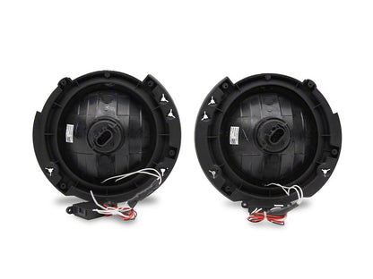 Raxiom LED Halo Headlights; Chrome Housing; Clear Lens (07-18 Jeep Wrangler JK)