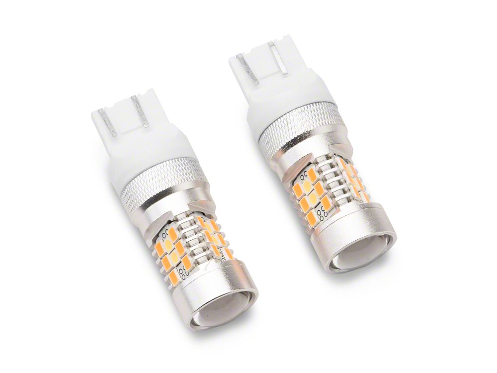 Raxiom Axial Series Dual Color LED Front Turn Signal Light Bulbs; 7443 (18-25 Jeep Wrangler JL Sport)