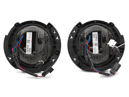Raxiom LED Halo Headlights; Black Housing; Clear Lens (07-18 Jeep Wrangler JK)