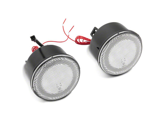 Raxiom Axial Series LED Turn Signals with Halo; Clear (07-18 Jeep Wrangler JK)