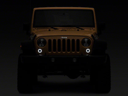 Raxiom Axial Series LED Turn Signals with Halo; Smoked (07-18 Jeep Wrangler JK)