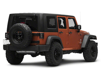 Raxiom Axial Series Vision LED Tail Lights; Black Housing; Smoked Lens (07-18 Jeep Wrangler JK)