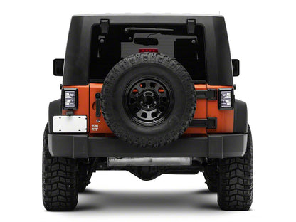 Raxiom Axial Series Vision LED Tail Lights; Black Housing; Clear Lens (07-18 Jeep Wrangler JK)
