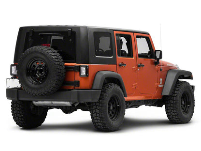 Raxiom Axial Series Vision LED Tail Lights; Black Housing; Clear Lens (07-18 Jeep Wrangler JK)
