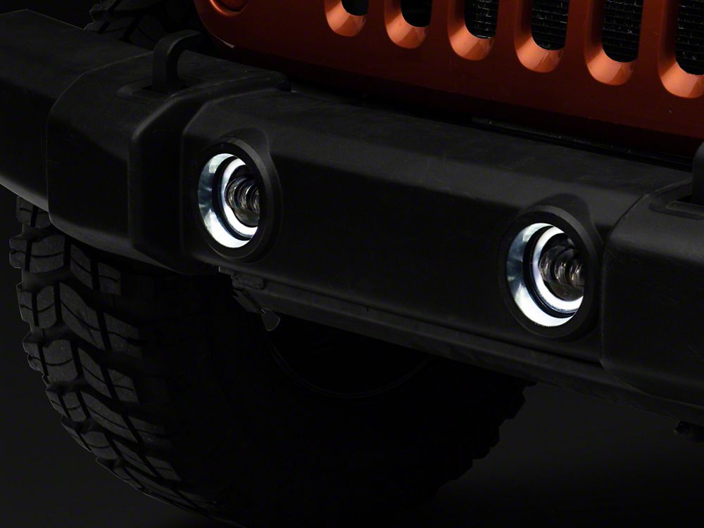 Raxiom Axial Series Halo LED Fog Lights; Amber (07-25 Jeep Wrangler JK & JL)