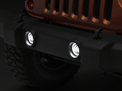 Raxiom Axial Series Halo LED Fog Lights; White (07-25 Jeep Wrangler JK & JL)