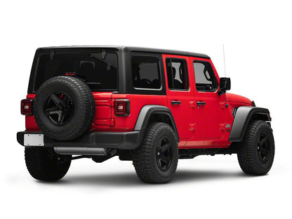 Raxiom LED Tail Lights; Black Housing; Red Lens (18-25 Jeep Wrangler JL w/ Factory Halogen Tail Lights & w/o Blind Spot Detection)